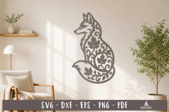 Download Autumn Fox Wall Decor SVG Laser Cut Desi - Premium Resources