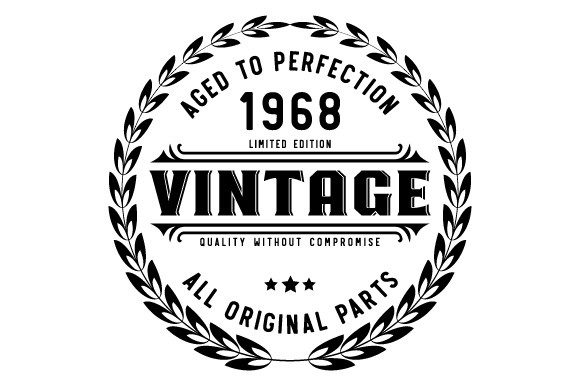 Download Vintage 1968 Aged to Perfection SVG EPS - Premium Resources