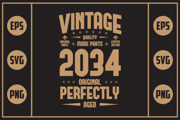 Download Vintage 2034 Original Perfectly Aged - Premium Resources